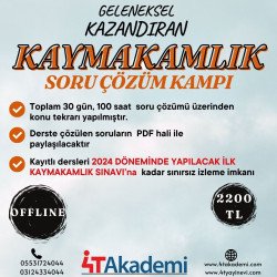 KAYMAKAMLIK SORU ÇÖZÜM KAMPI 2024 OFFLINE