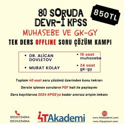 80 SORUDA DEVR-İ KPSS MUHASEBE OFFLINE SORU ÇÖZÜM KAMPI