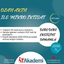 MİKRO İKTİSAT OFFLİNE EĞİTİM 2024