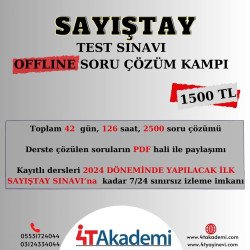 SAYIŞTAY TEST SINAVI OFFLINE SORU ÇÖZÜM KAMPI  2023