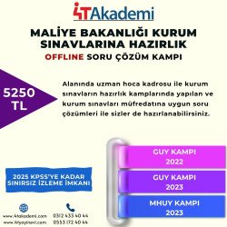 MALİYE BAKANLIĞI KURUM SINAVLARINA HAZIRLIK OFFLINE SORU ÇÖZÜM KAMPI