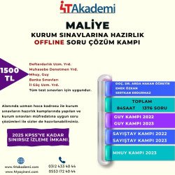 Kurum Sınavlarına Hazırlık MALİYE Offline Soru Çözüm Kampı 