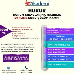 Kurum Sınavlarına Hazırlık HUKUK Offline Soru Çözüm Kampı