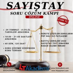 SAYIŞTAY SORU ÇÖZÜM KAMPI ONLİNE 2024