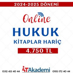 2024 - 2025 DÖNEMİ HUKUK ONLINE  (KİTAPLAR HARİÇ) 