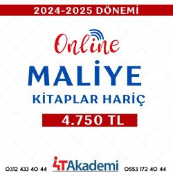 2024 - 2025 DÖNEMİ MALİYE  ONLINE  (KİTAPLAR HARİÇ) 