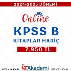 2024 - 2025 DÖNEMİ KPSS-B ONLİNE EĞİTİM (KİTAPLAR HARİÇ )