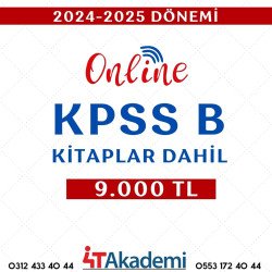 2024 - 2025 DÖNEMİ KPSS-B ONLİNE EĞİTİM (KİTAPLAR DAHİL )