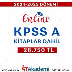 2024 - 2025 DÖNEMİ KPSS-A  ONLİNE EĞİTİM (KİTAPLAR DAHİL )