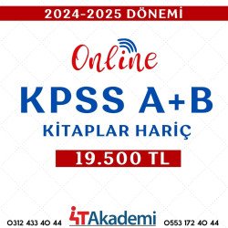 2024 - 2025 DÖNEMİ KPSS-A & KPSS-B ONLİNE EĞİTİM (KİTAPLAR HARİÇ )