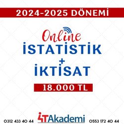 2024 - 2025 DÖNEMİ KPSS A İSTATİSTİK + İKTİSAT ONLINE                 