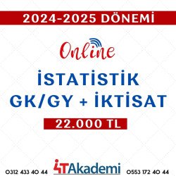 2024 - 2025 DÖNEMİ KPSS A İSTATİSTİK + GK/GY + İKTİSAT