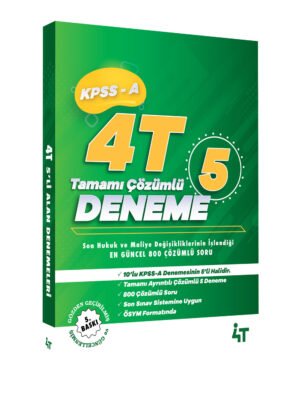 4t Kpss-A Grubu Tamamı Çözümlü 5'li Alan Denemeleri 5. Baskı