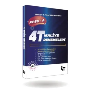 4T KPSS-A TAMAMI ÇÖZÜMLÜ 4T 10'LU MALİYE DENEMELERİ 4.BASKI