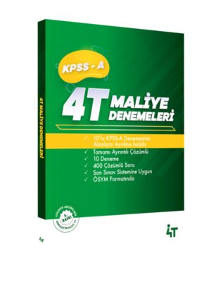 4T KPSS-A TAMAMI ÇÖZÜMLÜ 10'LU MALİYE DENEMELERİ 5.BASKI